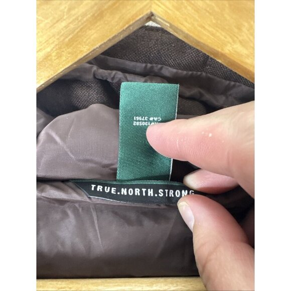 Woods Down Parka XXL Brown Hooded Winter Jacket True North Outerwear - Picture 8 of 10